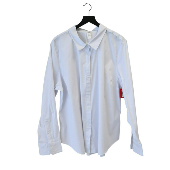 Spanx Classic White Stretch Poplin Pullover Blouse Size 3X 20432R - Picture 1 of 5